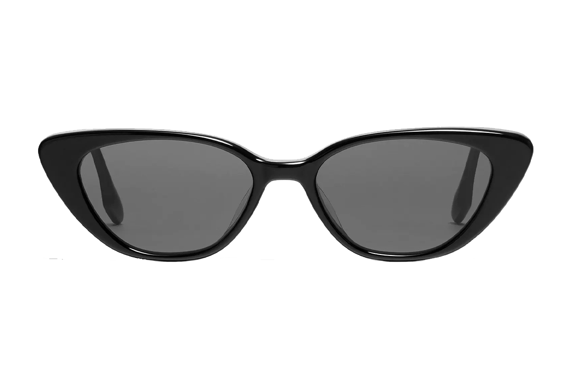 Shop GENTLE MONSTER 猫眼墨镜 黑色男女通用 侧面标志设计 Crella-01