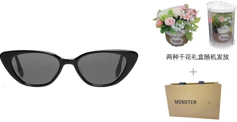 GENTLE MONSTER 猫眼墨镜 黑色男女通用 侧面标志设计 Crella-01 Details for GENTLE MONSTER 猫眼墨镜 黑色男女通用 侧面标志设计 Crella-01