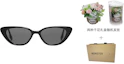 Details for GENTLE MONSTER 猫眼墨镜 黑色男女通用 侧面标志设计 Crella-01