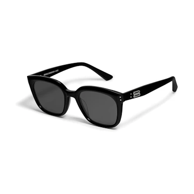 Gentle Monster Full-Frame UV Protection Sunglasses Unisex Black Rectangular Style. KUN - 0004 01