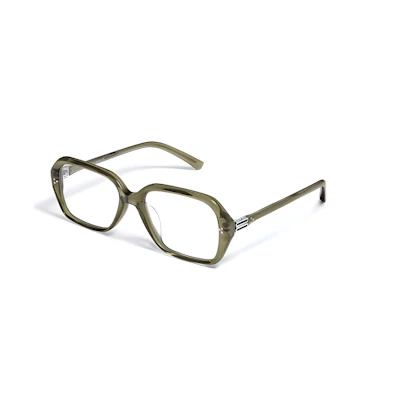 Gentle Monster Green Irregular Optical Frame Unisex Classic Temple Design. BECA-KC1