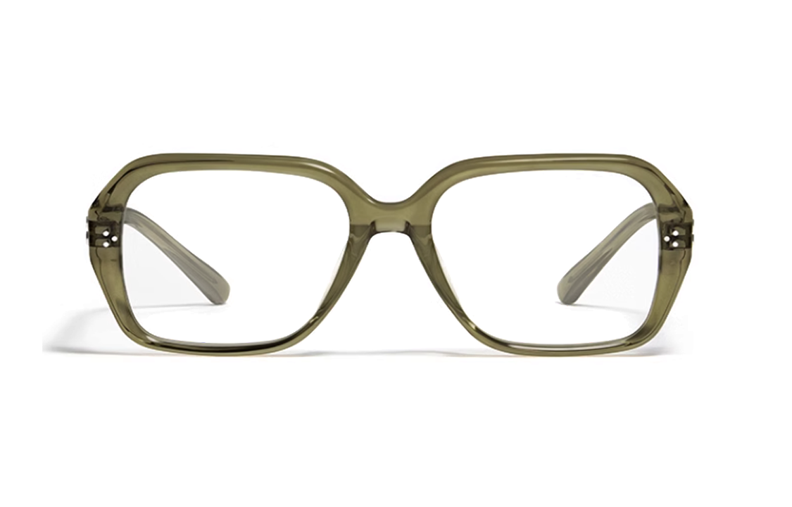 Lookbook Gentle Monster Green Irregular Optical Frame Unisex Classic Temple Design. BECA-KC1