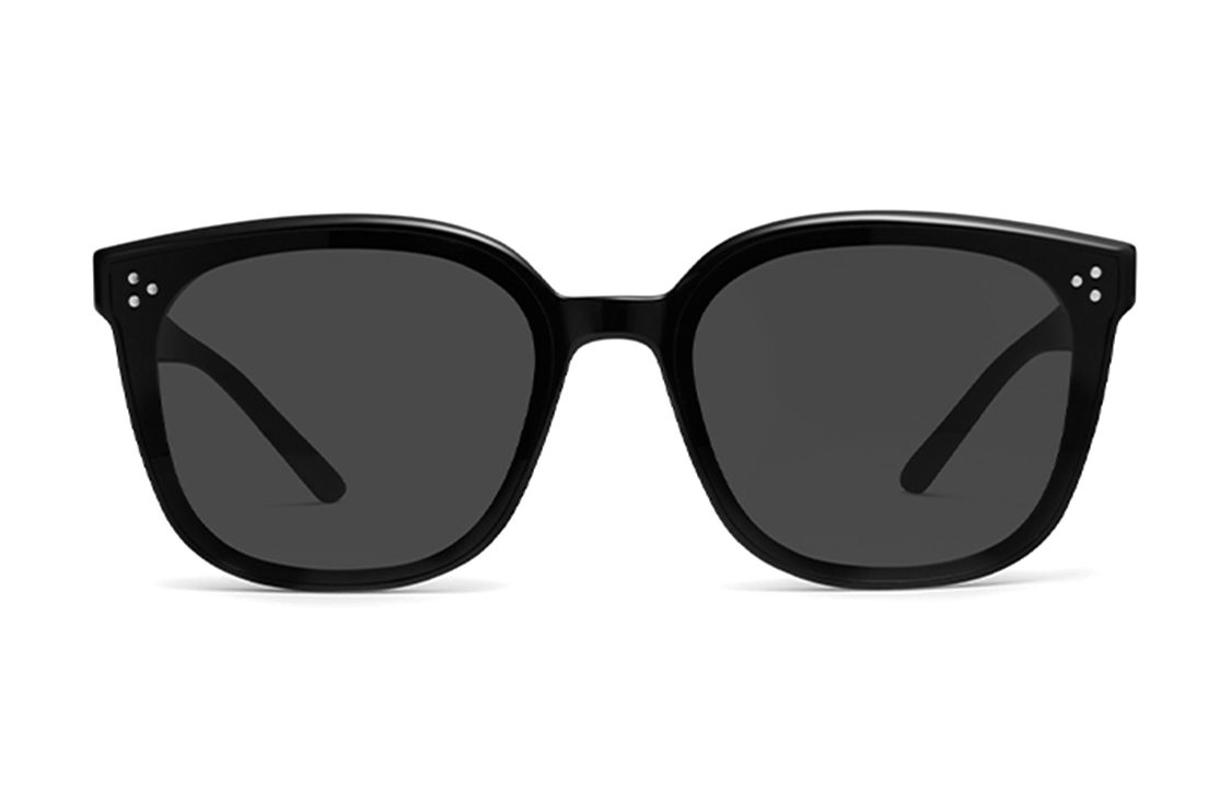 Lookbook GENTLE MONSTER 不規則黑色太陽眼鏡 情侶款 男女適用 帶有品牌標誌鏡臂 BY01