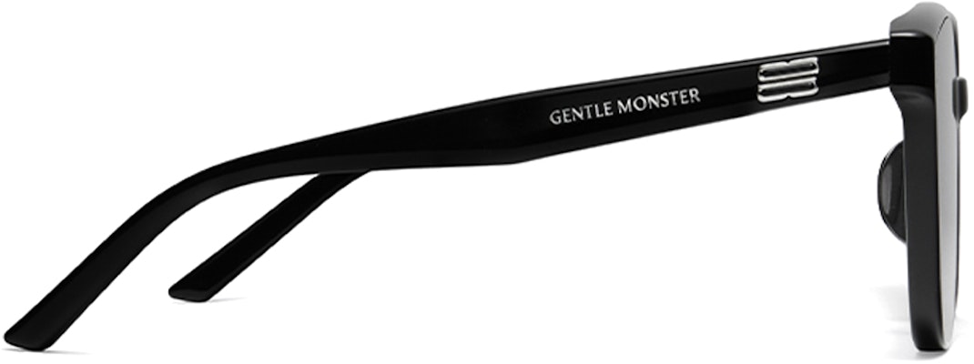 GENTLE MONSTER 不規則黑色太陽眼鏡 情侶款 男女適用 帶有品牌標誌鏡臂 BY01 Shop GENTLE MONSTER 不規則黑色太陽眼鏡 情侶款 男女適用 帶有品牌標誌鏡臂 BY01