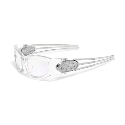 GENTLE MONSTER Irregular Metal Optical Glasses Unisex with Logo Design. KUN - 0001 C1