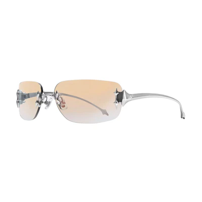 Gentle Monster Irregular Metal Sunglasses Silver Unisex Couple Style. Ttl 02