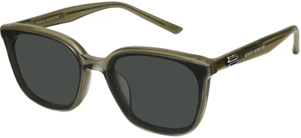 Gentle Monster Khaki Square Acetate Sunglasses with Logo Design for Men. Pino KC1 Gentle Monster Khaki Square Acetate Sunglasses with Logo Design for Men. Pino KC1