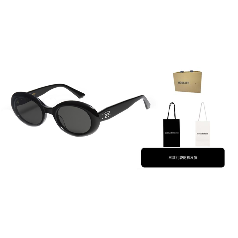 GENTLE MONSTER La Mode01 Oval Sunglasses UV Protection Unisex Retro Black. La Mode-01 圖 5