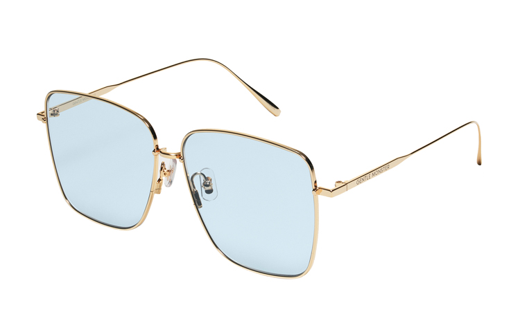 Gentle Monster Light Blue Square Metal Frame Sunglasses UV Protection. WIND-WIND-032