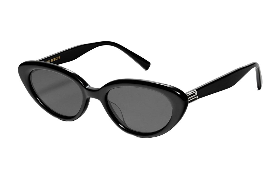 GENTLE MONSTER Mondri-01 Black Cat-Eye Sunglasses - Unisex UV Protection Fashion. Mondri-01-BLACK