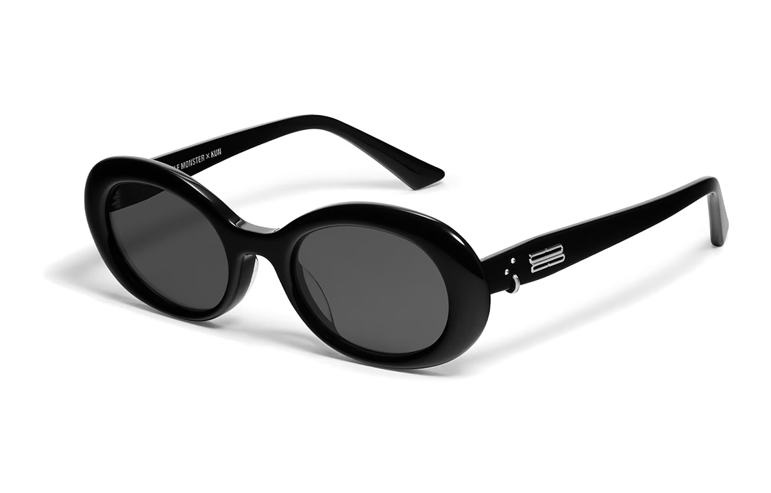 GENTLE MONSTER Oval Black UV Protection Sunglasses Unisex Couples Style KUN - 0003 01