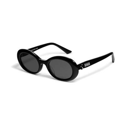 GENTLE MONSTER Oval Black UV Protection Sunglasses Unisex Couples Style KUN - 0003 01