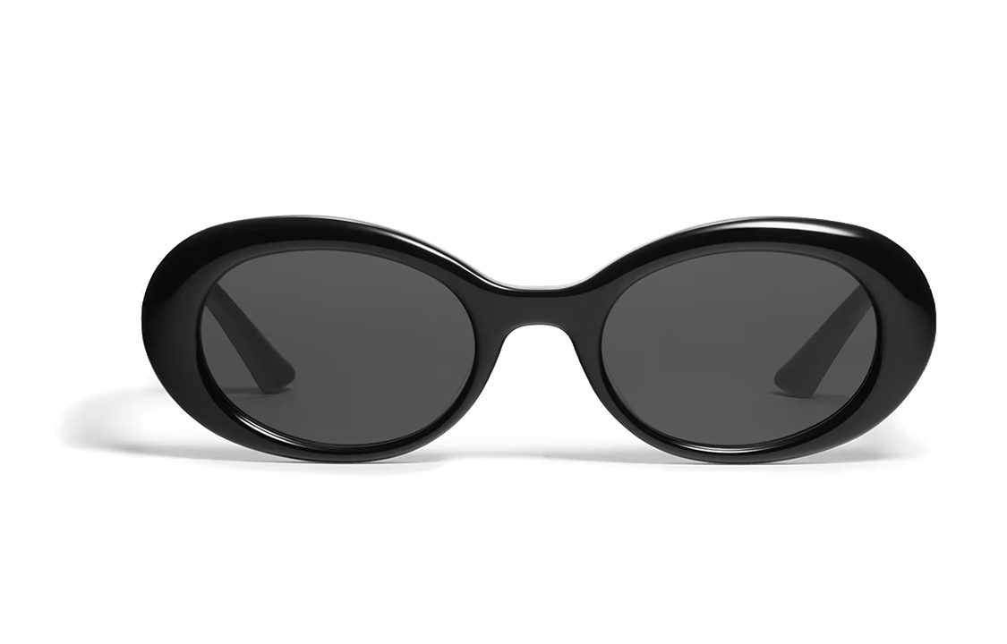 Lookbook ジェントルモンスター オーバルブラック UVカット サングラス ユニセックス カップル用 KUN - 0003 01