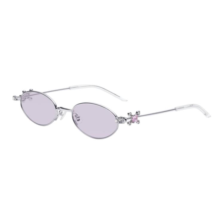 Gentle Monster Oval Metal Sunglasses Unisex Silver - Stylish & Minimalist Design On Ring-02(V)