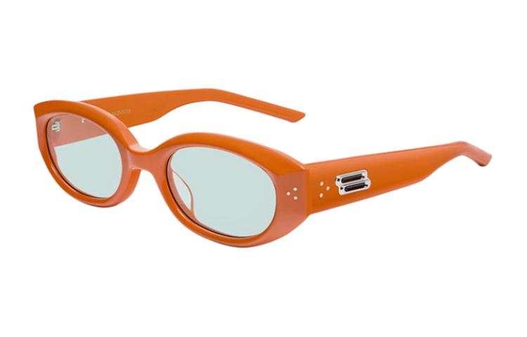 Gentle Monster Oval Sunglasses Orange Unisex Couple Style with Decorative Temples VOID-OR3 圖 2