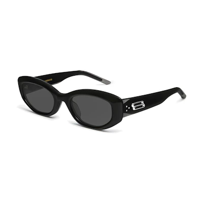 Gentle Monster Oval Sunglasses Unisex Black Minimalist Design ROW-01