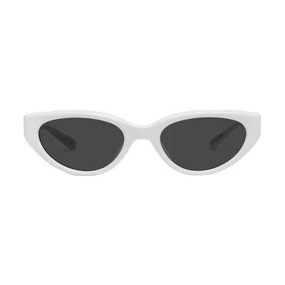 Gentle Monster Oval Sunglasses White Unisex Couple Style with Matching Temples. MM108-W2