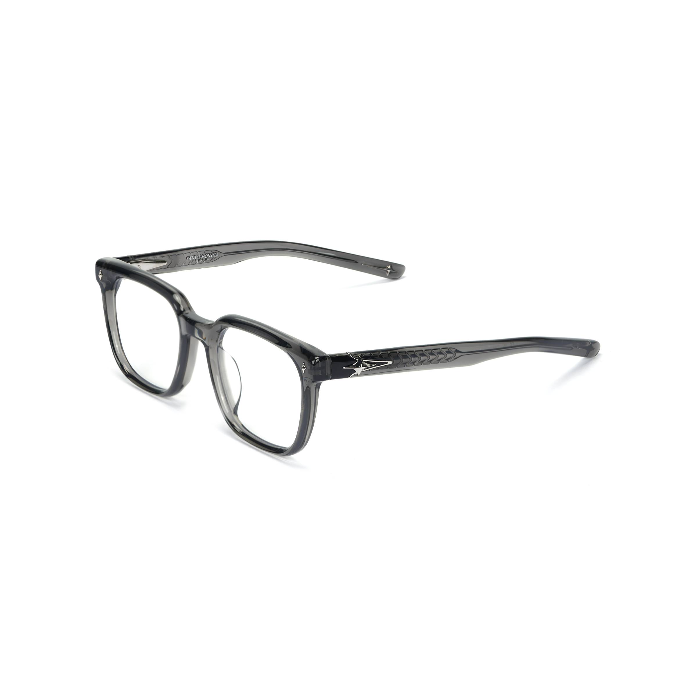 GENTLE MONSTER Patterned Acetate Gray Irregular Optical Glasses Unisex Couples. OJO-GC9