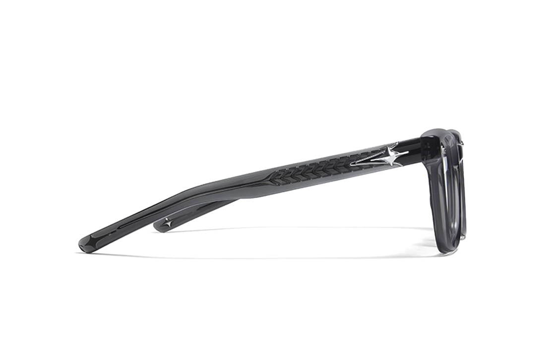 Shop GENTLE MONSTER 灰色不規則紋路板材光學眼鏡 男女情侶款 OJO-GC9