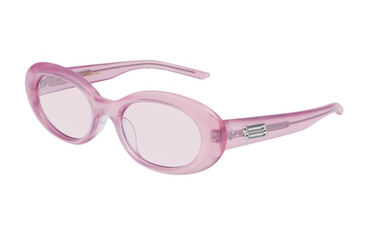 GENTLE MONSTER Pink Irregular Sunglasses Unisex Couple Style with Letter Detail. MOLTA-PC9