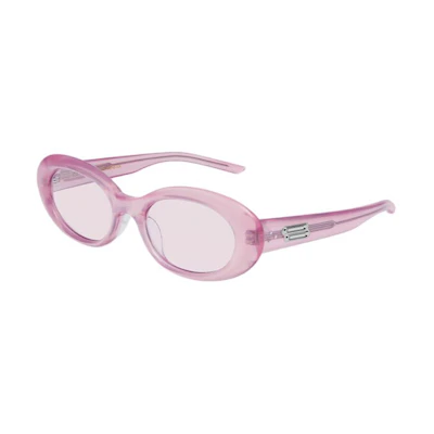 GENTLE MONSTER Pink Irregular Sunglasses Unisex Couple Style with Letter Detail. MOLTA-PC9