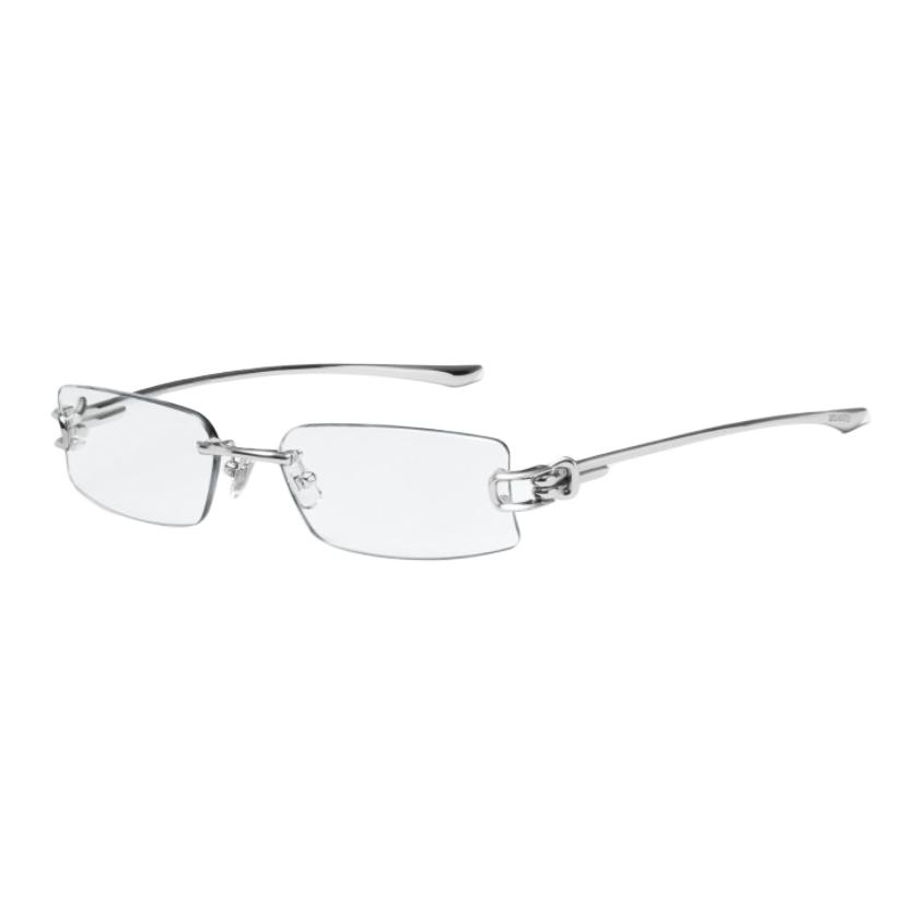 Gentle Monster Rectangle Titanium Optical Glasses Unisex Couple Style Silver GAMOT-02