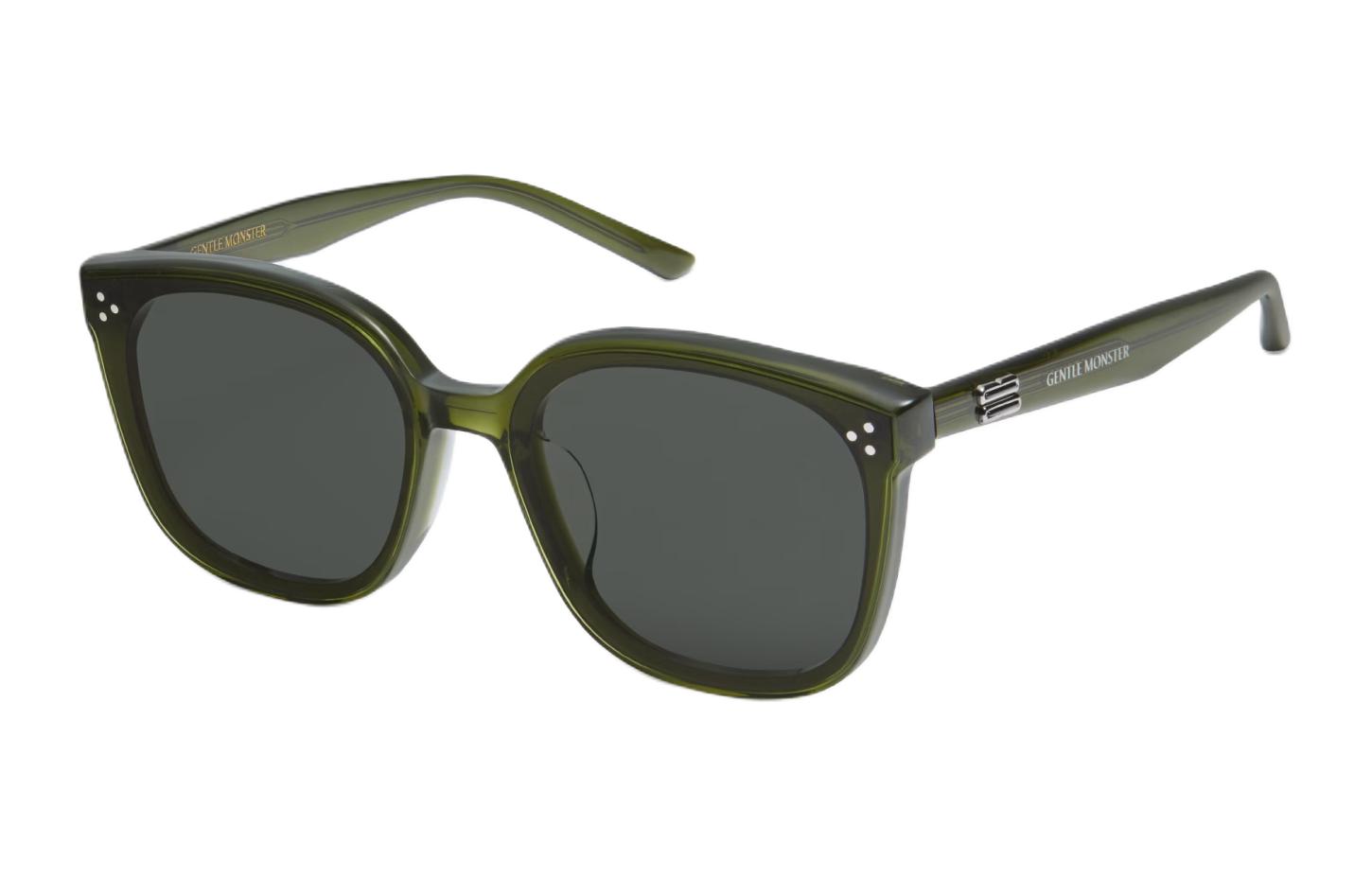 Gentle Monster Rectangular Sunglasses Green Unisex Couple Style. By-KC2 圖 3