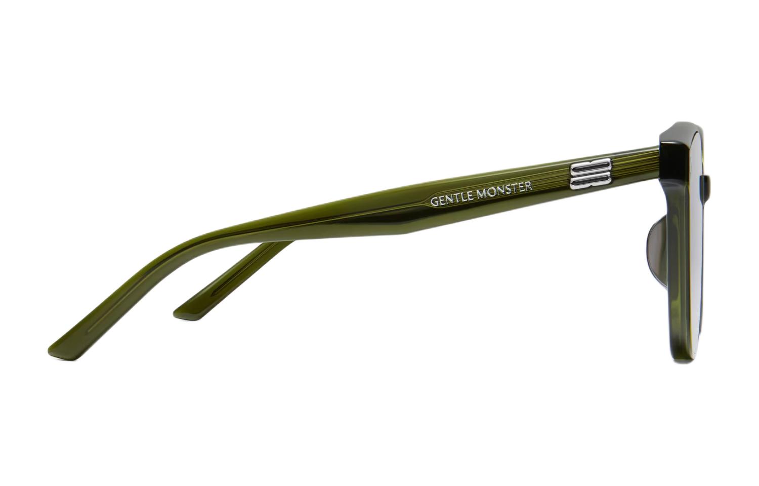 Gentle Monster Rectangular Sunglasses Green Unisex Couple Style. By-KC2 圖 4