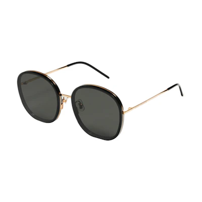 GENTLE MONSTER Rimo Black Gold Frame Sunglasses UV Protection Fashion Shades RIMO-01