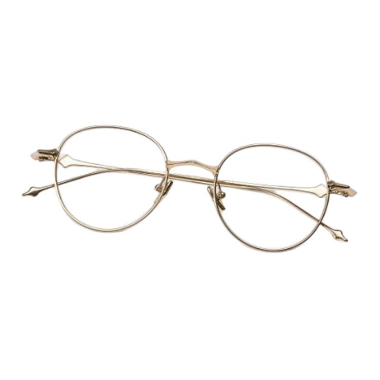 GENTLE MONSTER Round Optical Frames Silver/Gold Logo Design for Men. 106379828 圖 6