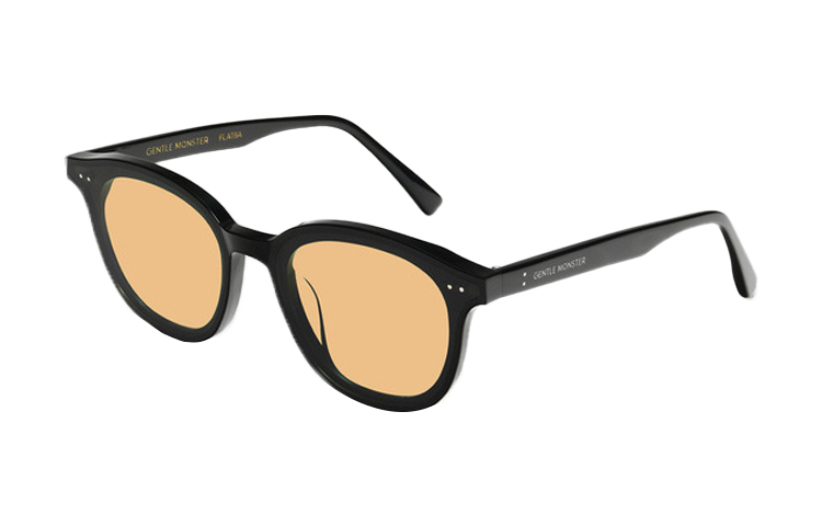 GENTLE MONSTER Round Sunglasses Resin Unisex with Letter Engraved Temples. LANG-O1(OR 圖 2
