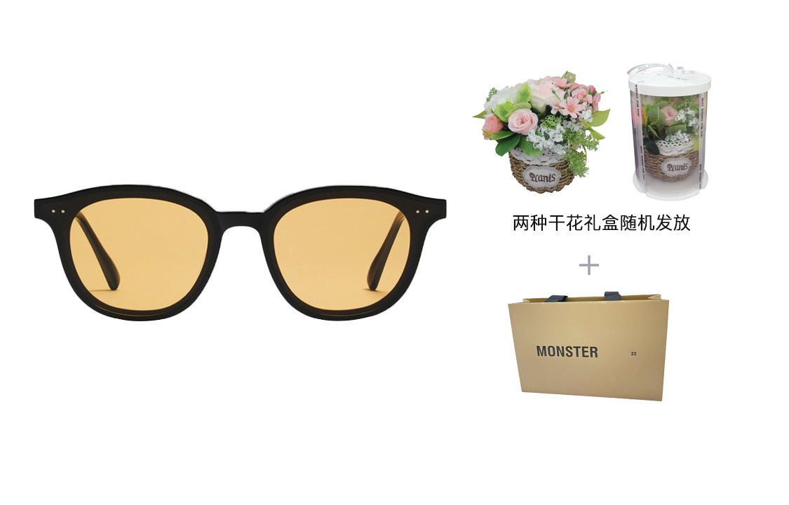 GENTLE MONSTER Round Sunglasses Resin Unisex with Letter Engraved Temples. LANG-O1(OR 圖 4