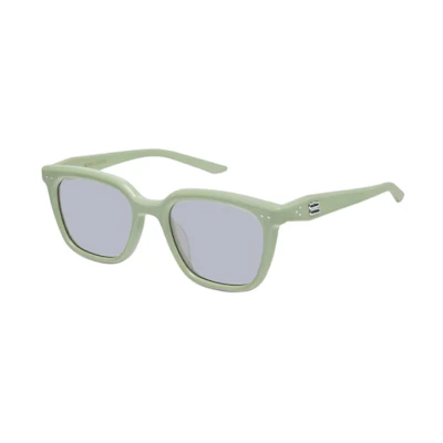 Gentle Monster Square Green Sunglasses Unisex with Logo Metal & Acetate Frame. NUBOGR8