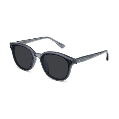 Gentle Monster Square Grey Sunglasses Unisex with Logo Temple Design. JADE-G1