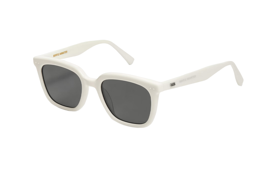 GENTLE MONSTER Square Sunglasses UV Protection Unisex White Frame Logo Design Noma W2 圖 2