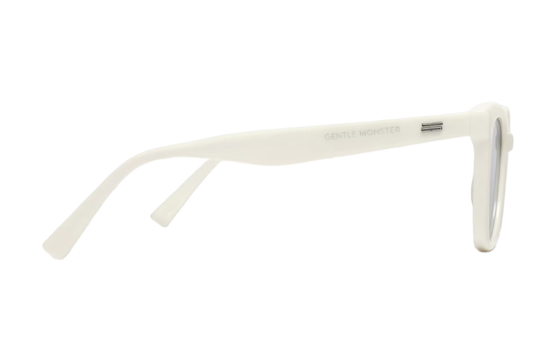 GENTLE MONSTER Square Sunglasses UV Protection Unisex White Frame Logo Design Noma W2 圖 4