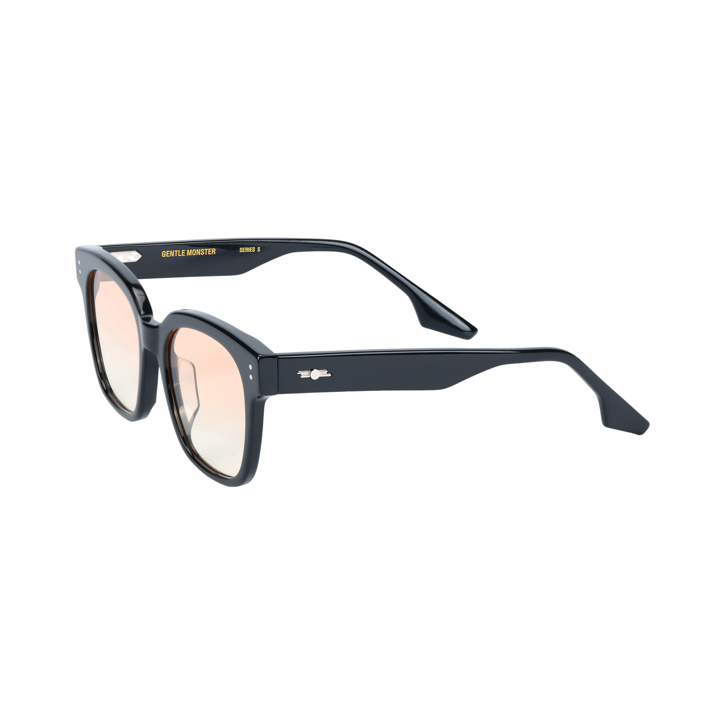 GENTLE MONSTER UNA.C N Square Sunglasses Black Unisex Matching Pair UNA.C N-SUN-01(OR