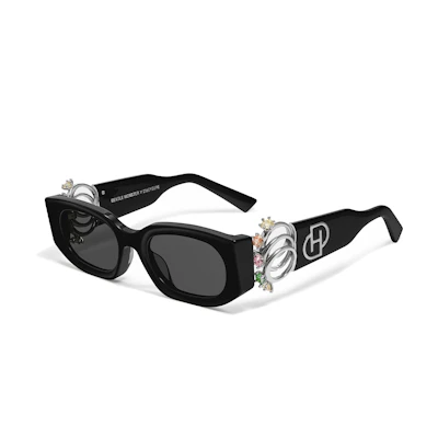 GENTLE MONSTER D'heygere Irregular Black Sunglasses Unisex Jewelry-Inspired Design D’heygere - Rings 01