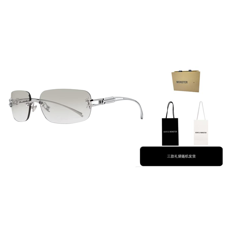 GENTLE MONSTER Jennie Irregular Sunglasses Silver Unisex Couples Edition. Jennie - Glitter02 圖 5