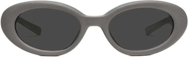 GENTLE MONSTER x Maison Margiela MM107 Oval Leather Sunglasses Grey Unisex MM107LeatherLK1 GENTLE MONSTER x Maison Margiela MM107 Oval Leather Sunglasses Grey Unisex MM107LeatherLK1
