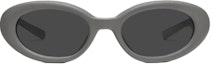Order GENTLE MONSTER x Maison Margiela MM107 橢圓皮革太陽眼鏡 灰色 男女款 MM107LeatherLK1