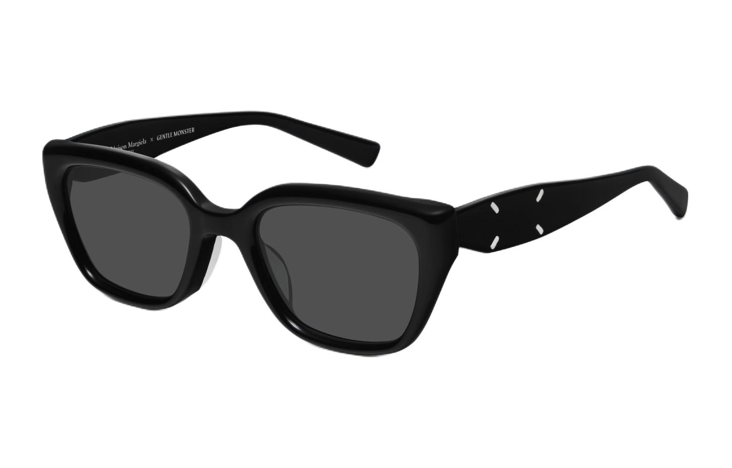 Order GENTLE MONSTER x Maison Margiela 男女通用黑色不規則太陽眼鏡 MM109-01