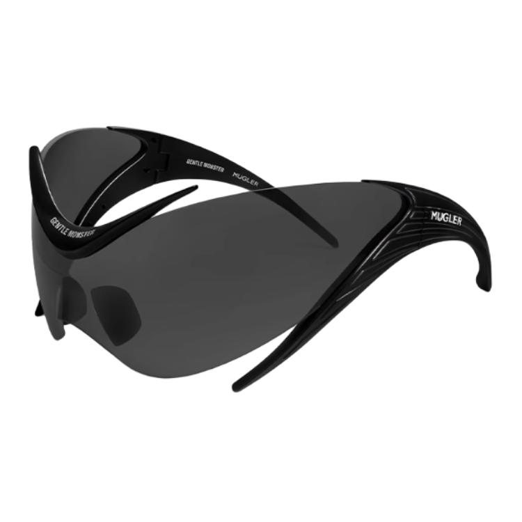 GENTLE MONSTER Mugler Black Irregular Sunglasses Unisex Couple Edition. Mugler-Spiral01M01 圖 2