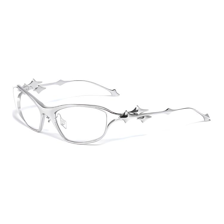 GENTLE MONSTER Ytt Cat-Eye Titanium Optical Glasses Silver Unisex Bold Series Ytt02