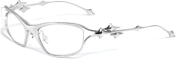 GENTLE MONSTER Ytt Cat-Eye Titanium Optical Glasses Silver Unisex Bold Series Ytt02 GENTLE MONSTER Ytt Cat-Eye Titanium Optical Glasses Silver Unisex Bold Series Ytt02