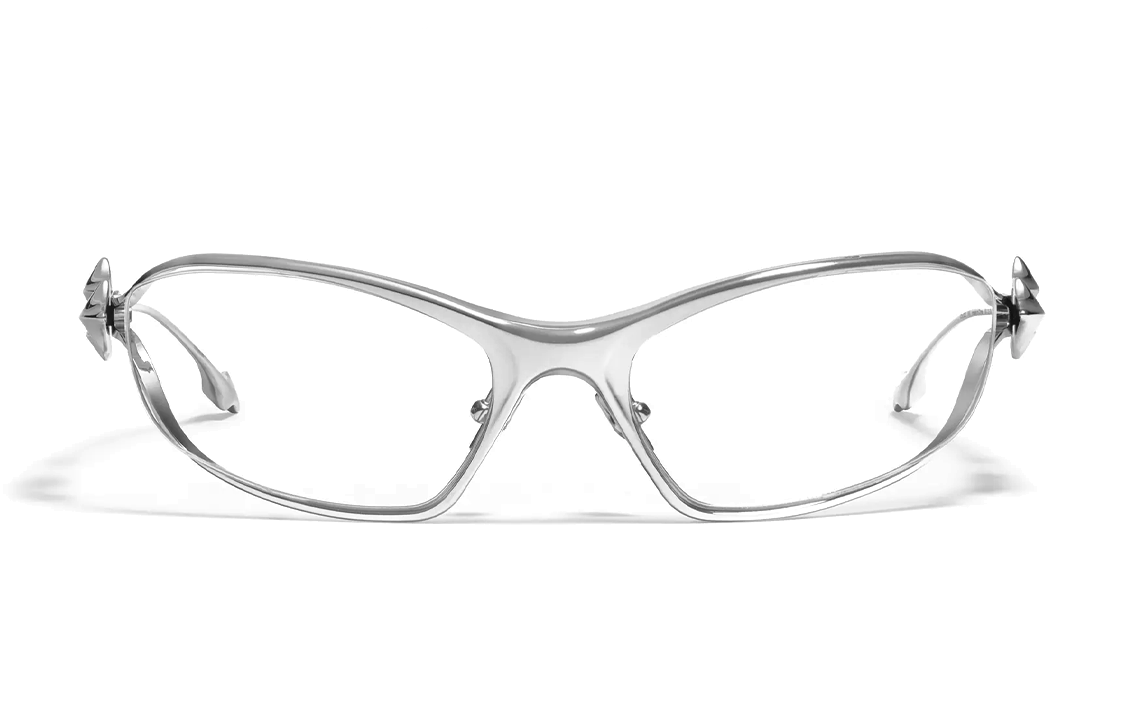 Lookbook ジェントルモンスター Ytt キャットアイ チタン メガネ シルバー ユニセックス ボールド Ytt02