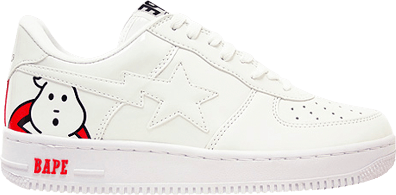 Buy 魔鬼剋星 x BAPE Bapesta Low '白色' MFW-03701