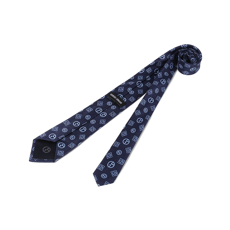 Shop 조르지오 아르마니 애로우 자카드 로고 비즈니스 넥타이 3602874R81200036