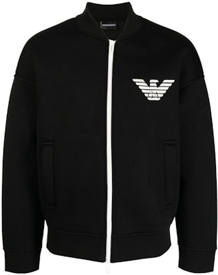 Chaqueta Negra Giorgio Armani con Cremallera, Estampado de Letras y Cuello Alto. 6L1MM3-1JUWZ-0999 Order Chaqueta Negra Giorgio Armani con Cremallera, Estampado de Letras y Cuello Alto. 6L1MM3-1JUWZ-0999