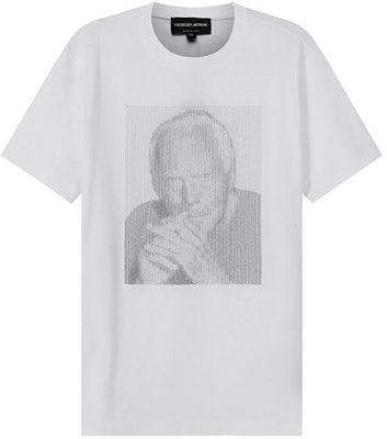 GIORGIO ARMANI Kemeja-T Kapas Sulaman Crewneck SS22 Optical White 3LST58-SJMCZ-U090 Order GIORGIO ARMANI Kemeja-T Kapas Sulaman Crewneck SS22 Optical White 3LST58-SJMCZ-U090